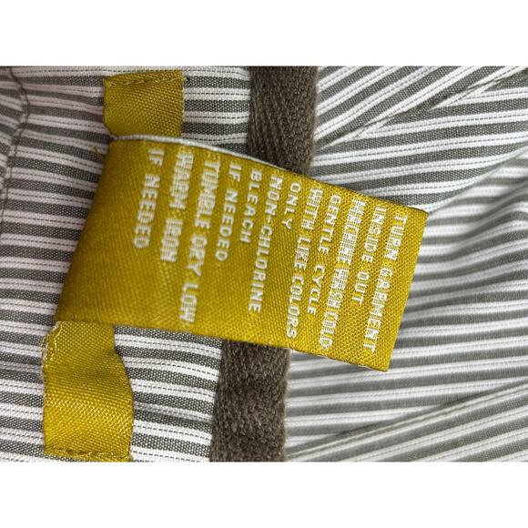 Acorn Pants Womens 16 Gray White Pinstripe Stretch Cotton Straight Leg Casual - Picture 4 of 7